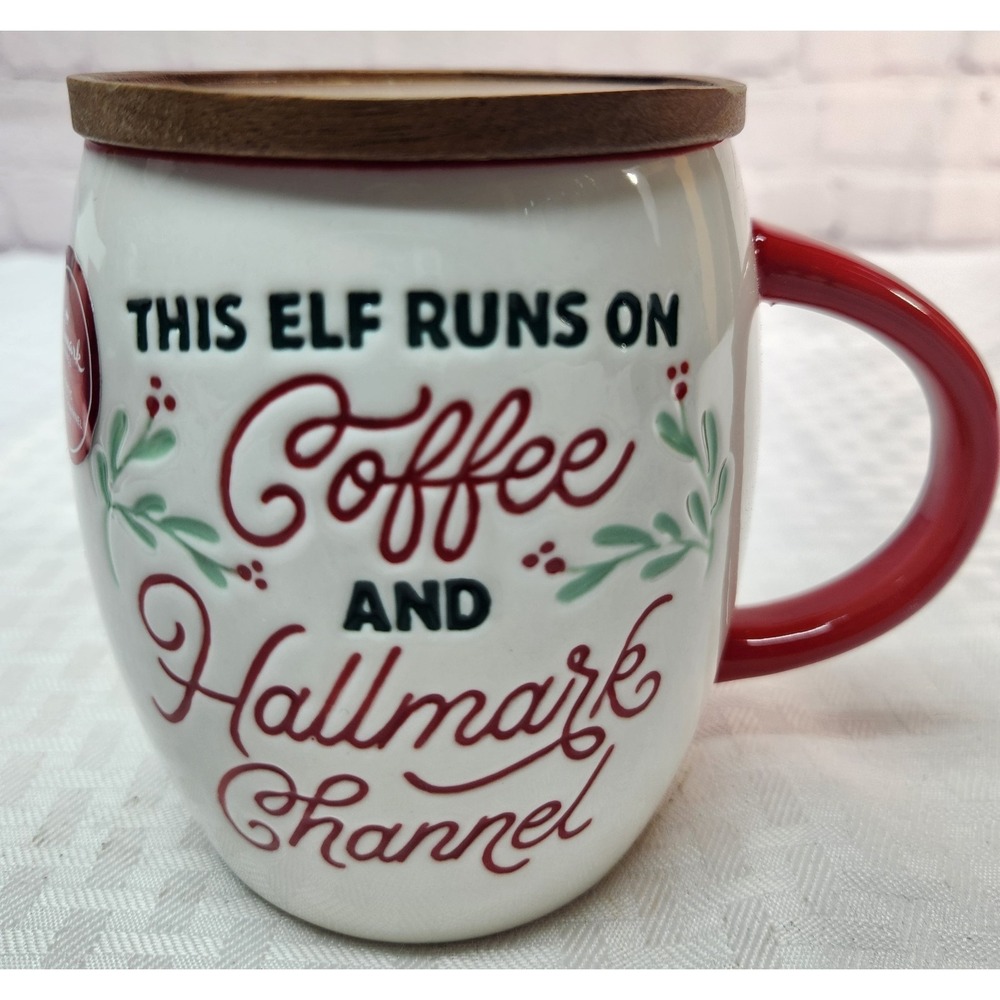 New Hallmark This Elf Runs On Coffee and Hallmark Channel Cup Mug &‎ Coaster